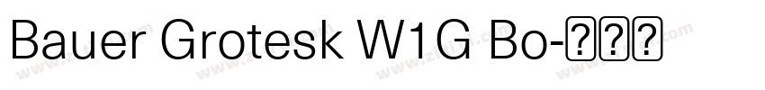 Bauer Grotesk W1G Bo字体转换